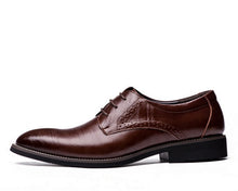 Load image into Gallery viewer, PHLIY XUAN 2019 Man Flat Classic Men Dress Shoes Genuine Leather Wingtip Carved Italian Formal Oxford Plus Size 38-48 For Winter