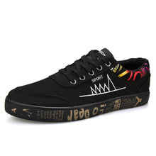 Load image into Gallery viewer, Graffiti Solid Shoes Lace-Up Outdoor Walking Lightweight Men Shoes 2019 New Sports Outdoor Sneakers Low-top Skateboarding Shoes
