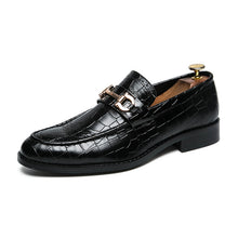 Load image into Gallery viewer, Men Dress Shoes Leather Brown Formal Man Wedding Shoe Elegant Luxury Suit Shoes Big Size Fashion Party  Shoes Pointed Toe Flats